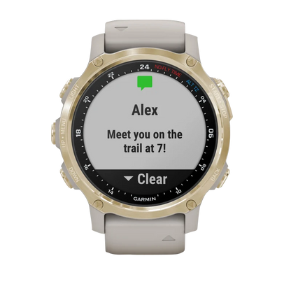 Garmin Descent Mk2S Light Gold with Light Sand Silicone Band (Garmin Certified Refurbished) by Garmin