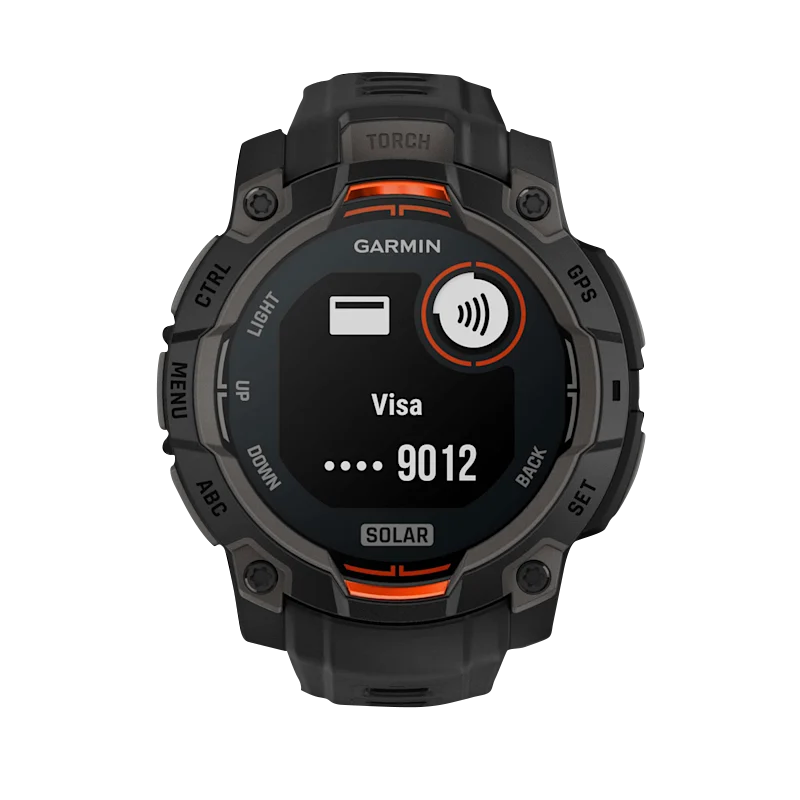 Garmin Instinct 3 Solar smartwatch, 45mm, black with black band