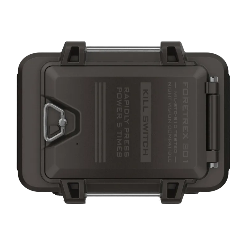 Garmin Foretrex 801 wrist-mounted GPS navigator, rugged black back view