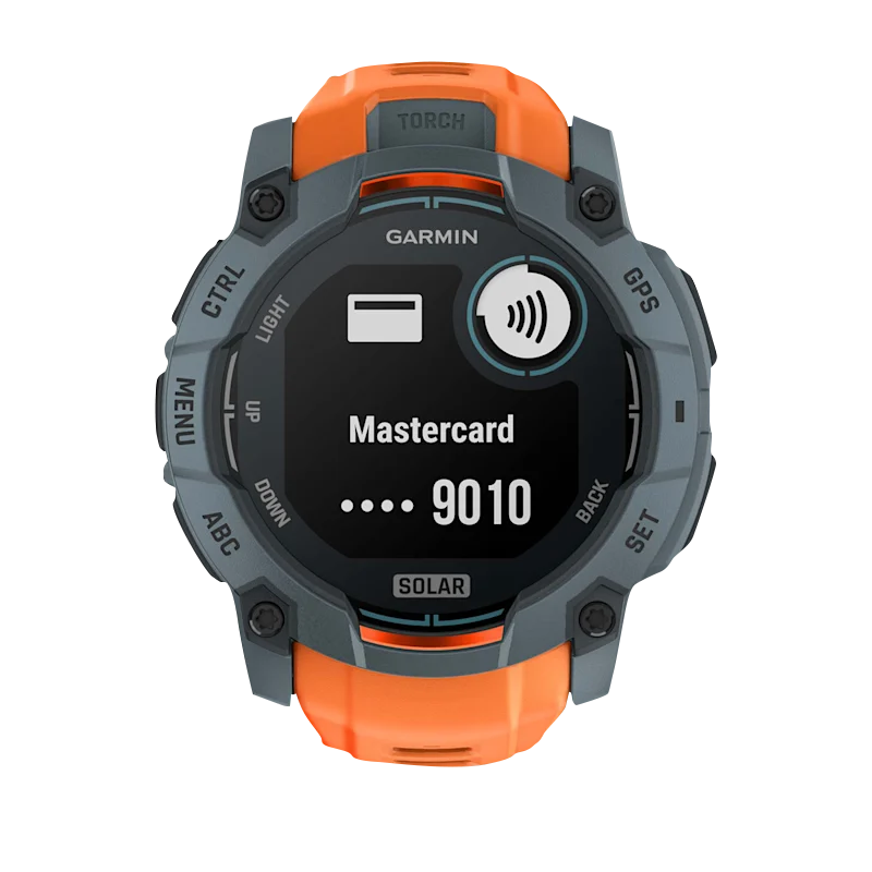 Garmin Instinct 3 Solar smartwatch, 50mm Twilight with orange Solstice Band