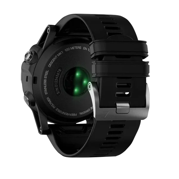 Garmin Descent Mk1 dive computer, silver case with black band