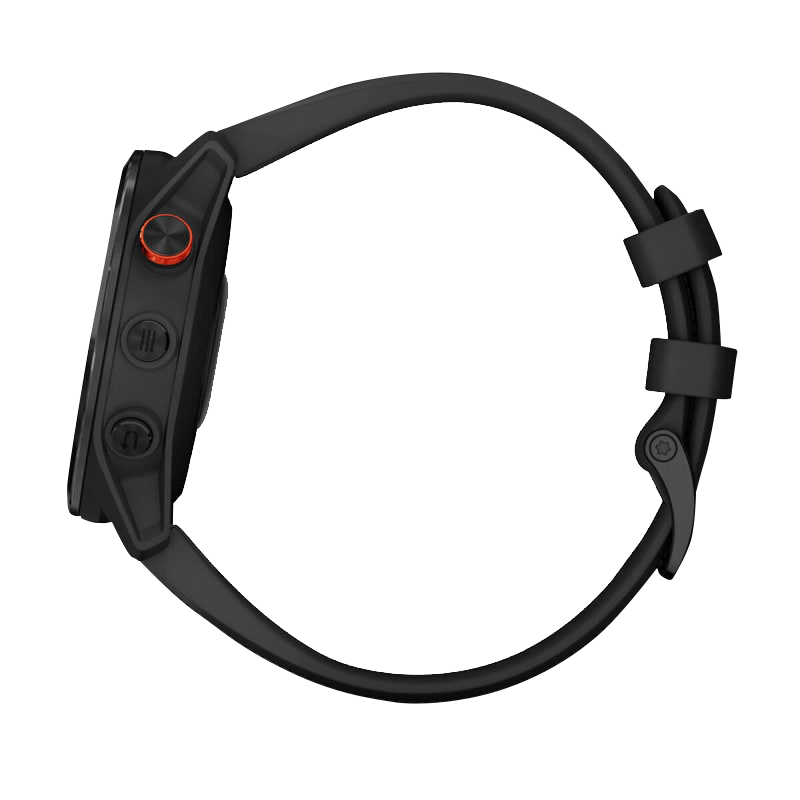 Garmin Approach S62 smartwatch with black ceramic bezel and black silicone band, Garmin Certified Refurbished
