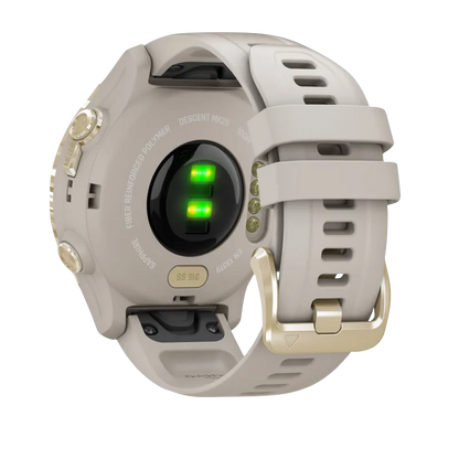 Garmin Descent Mk2S Light Gold with Light Sand Silicone Band (Garmin Certified Refurbished) by Garmin