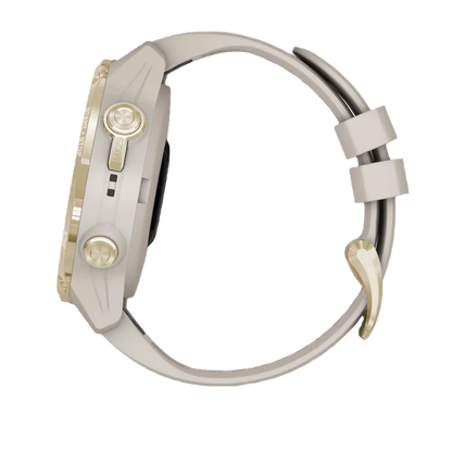 Garmin Descent Mk2S Light Gold with Light Sand Silicone Band (Garmin Certified Refurbished) by Garmin