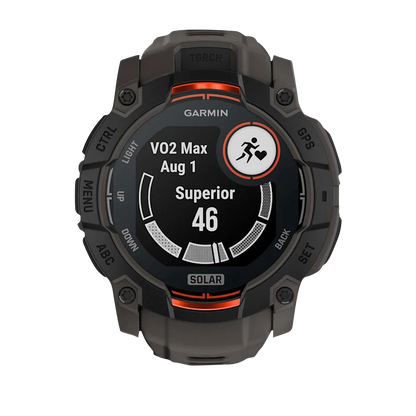 Garmin Instinct 3 Solar, (50mm) Black with Charcoal Band (010-02935-00) by Garmin