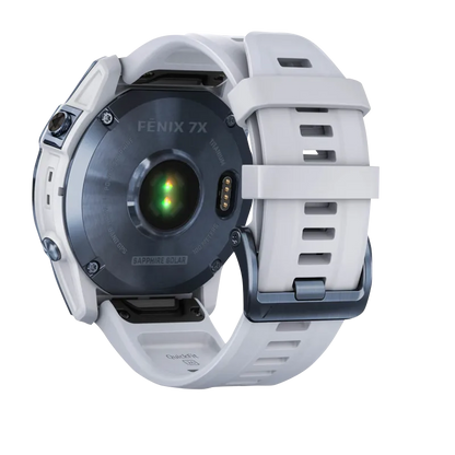 Garmin Fenix 7X, Sapphire Solar, Mineral Blue Titanium w/ Whitestone Band (Garmin Certified Refurbished) by Garmin