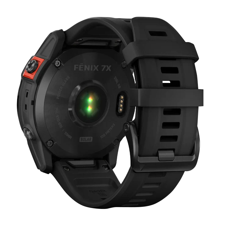 Garmin Fenix 7X Solar smartwatch, slate grey with black band, certified refurbished