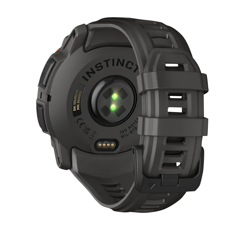 Garmin Instinct 3 Solar smartwatch, 50mm black with charcoal band