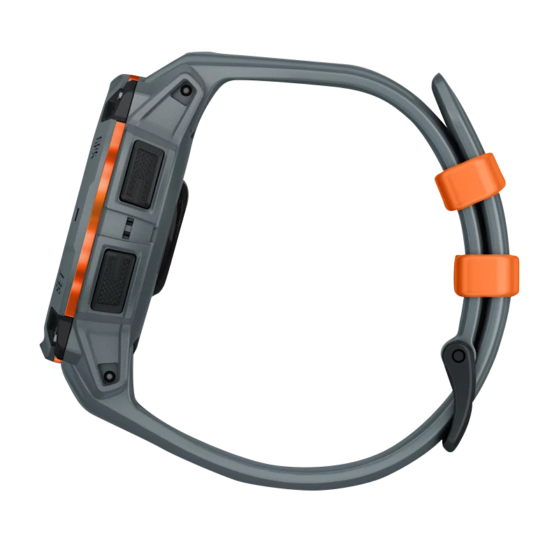 Garmin Instinct 3 Solar 45mm Twilight smartwatch with Twilight Band; gray case, orange accents