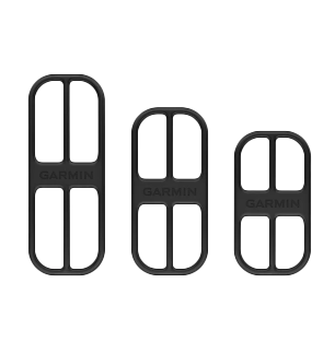 Cadence Sensor 2 sensors, three compact black Garmin units shown together with Garmin branding visible