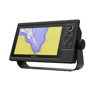 Garmin GPSMAP 1042xsv marine chartplotter with black bezel and map display