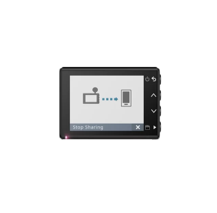 Garmin Dash Cam 56, black in-car dash camera with built-in display and side controls