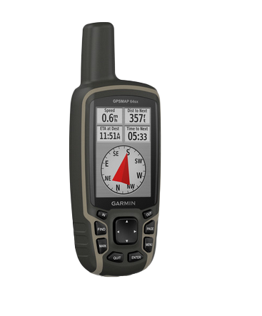 Garmin GPSMAP 64sx handheld GPS device with color map display and compass