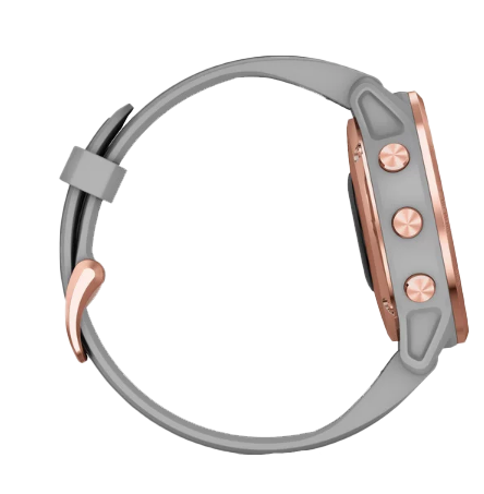 Garmin Fenix 6s Sapphire smartwatch with rose gold case and gray band (refurbished)