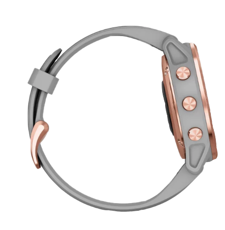Garmin Fenix 6S Sapphire smartwatch with rose goldtone case and powder gray band (010-02159-20)