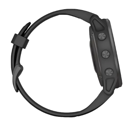 Garmin Fenix 6S Sapphire Carbon Gray DLC smartwatch with black band