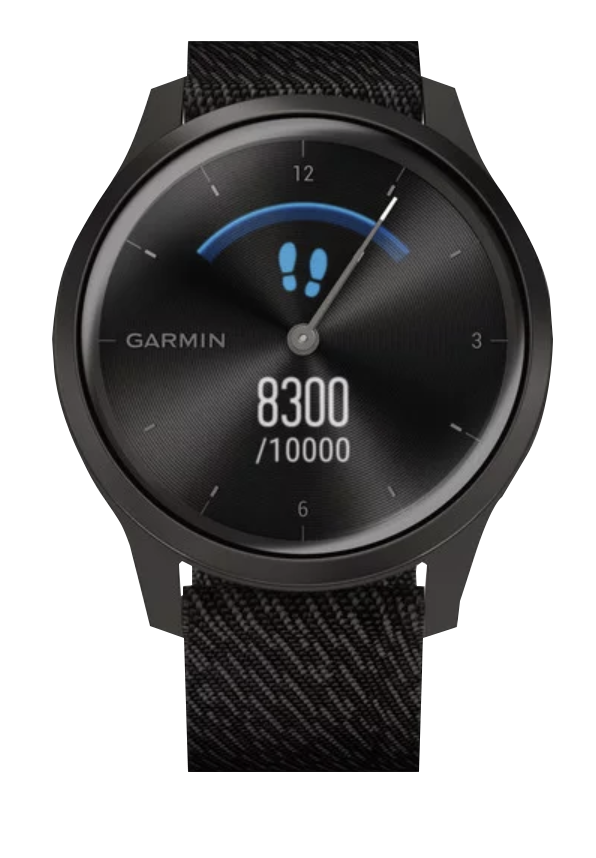 Garmin Vívomove Style - Graphite Aluminum with Black Pepper Woven Nylon Band (010-02240-03) by Garmin