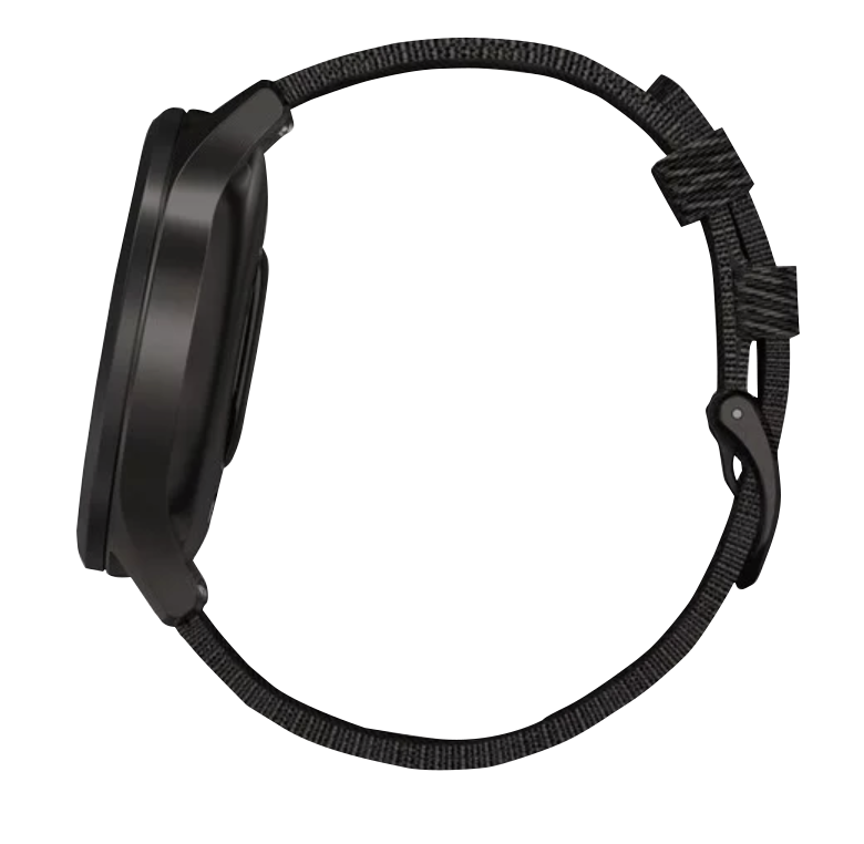 Garmin Vívomove Style - Graphite Aluminum with Black Pepper Woven Nylon Band (010-02240-03) by Garmin
