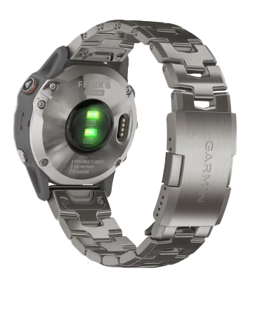 Garmin Fenix 6 Sapphire Titanium with Vented Titanium Bracelet (010-02158-22) by Garmin