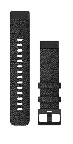Garmin Quickfit 20 Watch Band Heathered Black Nylon with Black Hardware (010-12875-00) by Garmin