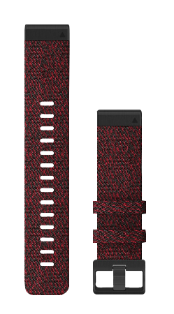 Garmin QuickFit 22 Watch Band Heathered Red Nylon (010-12863-06) by Garmin