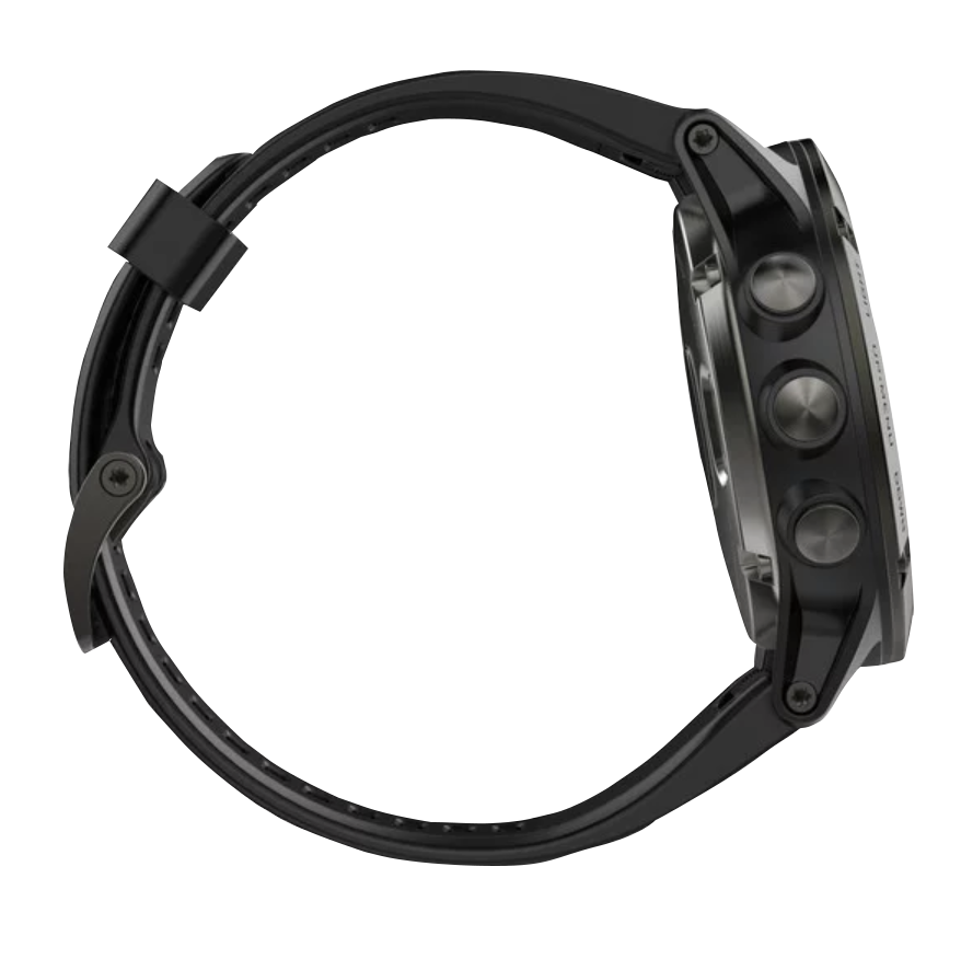 Garmin Fenix 5X GPS Smartwatch, slate-gray case with black band, refurbished