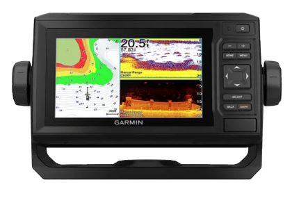Garmin ECHOMAP 63cv UHD marine chartplotter with U.S. LakeVU g3 and GT24-TM UHD transducer, black