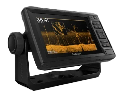 Garmin ECHOMAP 63cv UHD marine chartplotter with U.S. LakeVU g3 and GT24-TM UHD transducer, black chassis