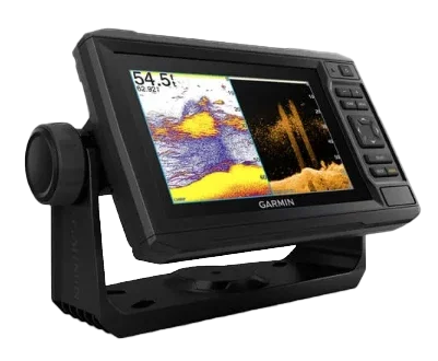 Garmin black ECHOMAP 64cv UHD marine chartplotter with BlueChart g3 and GT24UHD-TM transducer