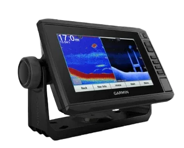 Garmin ECHOMAP 72cv UHD marine chartplotter with Garmin logo on black housing