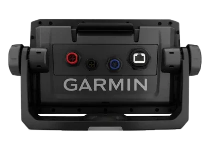Garmin EchoMap UHD 75cv marine chartplotter with GT24UHD-TM transducer, black rear view
