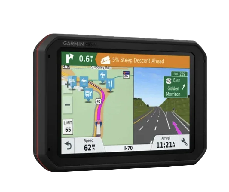 Garmin DezlCam 785 LMT-S trucking GPS navigator with 7-inch screen, black with red trim, certified refurbished