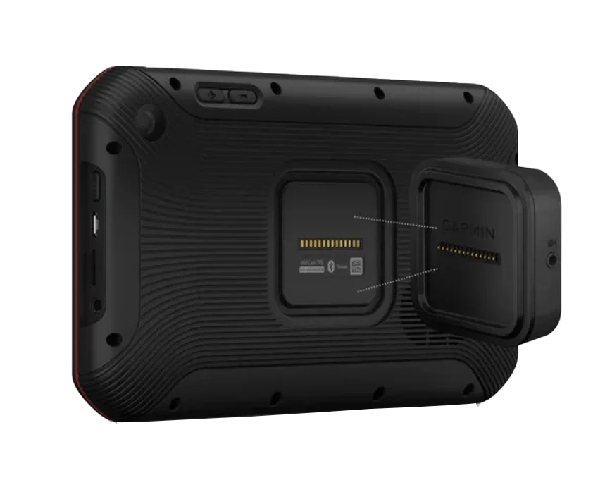 Garmin DezlCam 785 LMT-S trucking GPS navigator, black with red trim, certified refurbished, 7-inch screen