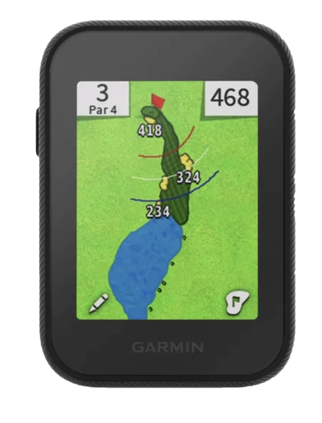 Garmin Approach G30 handheld golf GPS & rangefinder, certified refurbished, black device with green hole-map display.