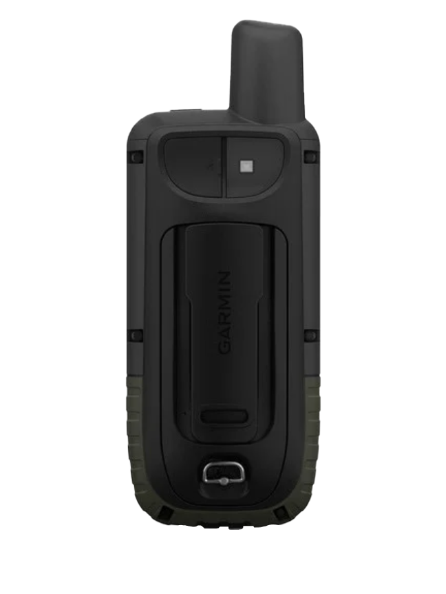 Garmin GPSMAP 66s handheld GPS device, black with olive-green grips, Garmin Certified Refurbished