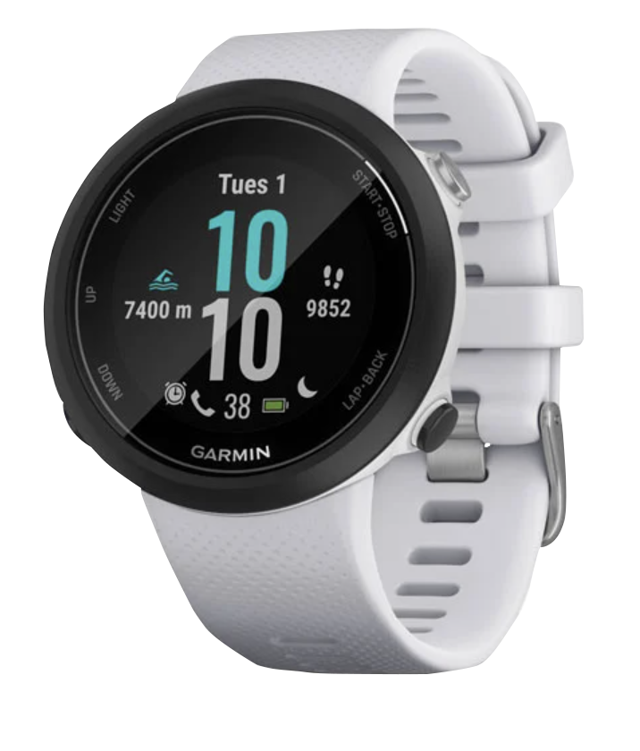 Garmin Swim 2 Whitestone smartwatch with white silicone band