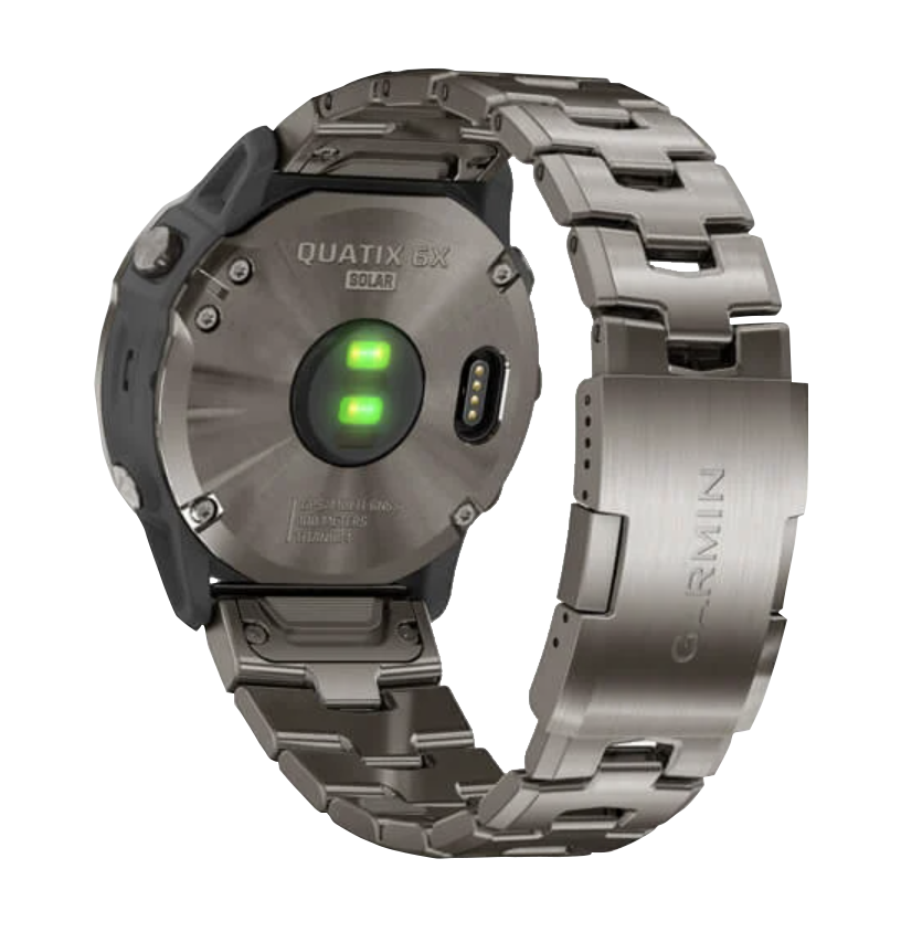 Garmin Quatix 6x Solar watch with stainless-steel bracelet