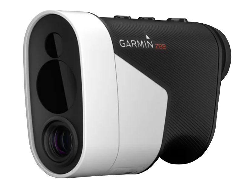 Garmin Approach Z82 golf rangefinder, white and black with Garmin branding