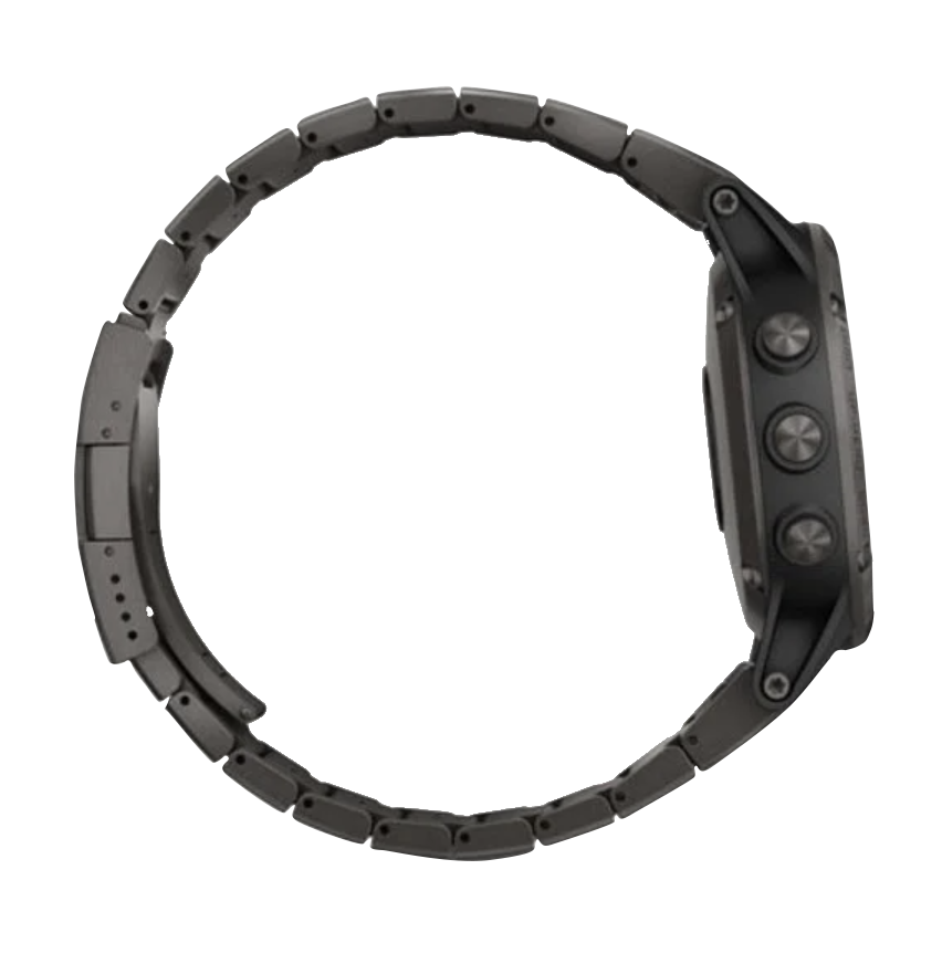 Garmin Fenix 5 Plus Sapphire smartwatch in carbon gray DLC titanium