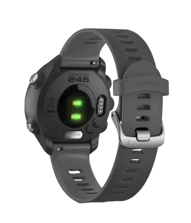 Garmin Forerunner 245 smartwatch, slate color, certified refurbished Garmin fitness GPS watch