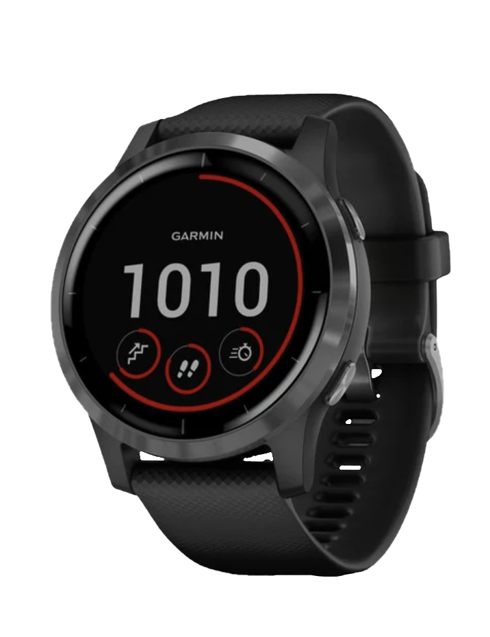 Garmin Vivoactive 4 GPS smartwatch, slate case with black band, refurbished