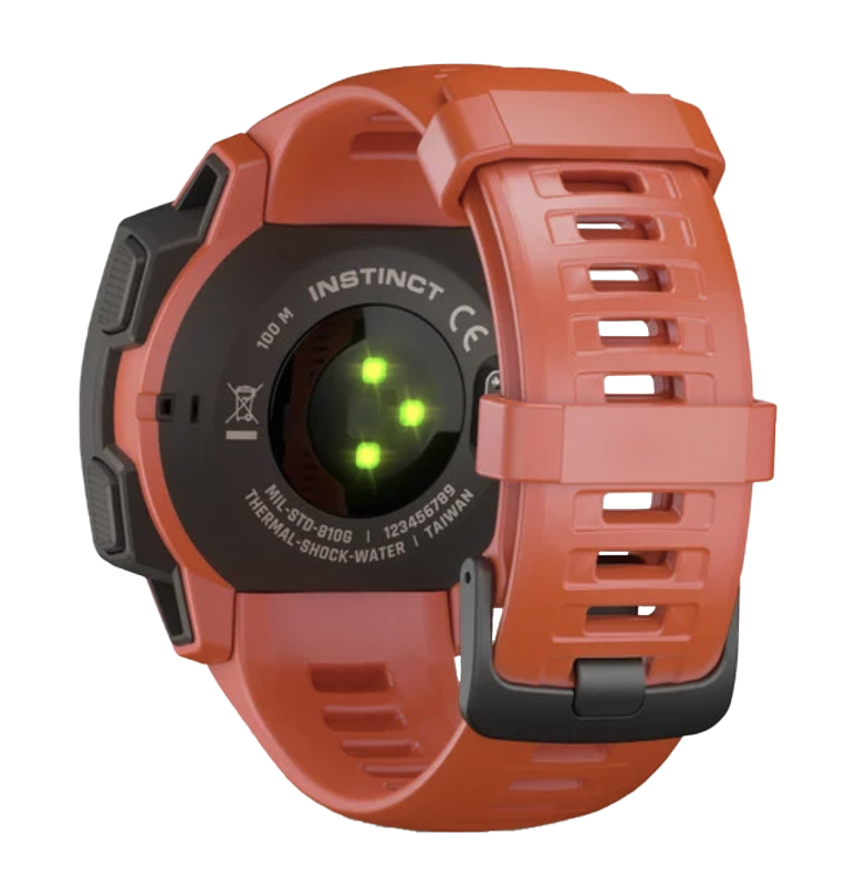 Garmin Instinct, Flame Red, Rugged GPS Smartwatch (Garmin Certified Refurbished) by Garmin