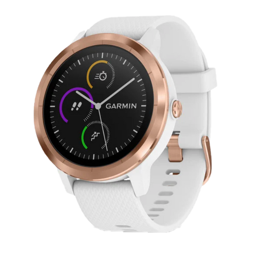 Garmin Vivoactive 3, White w/ Rose Gold, GPS Smartwatch (Garmin Certified Refurbished) by Garmin