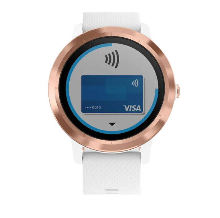 Garmin Vivoactive 3, White w/ Rose Gold, GPS Smartwatch (Garmin Certified Refurbished) by Garmin