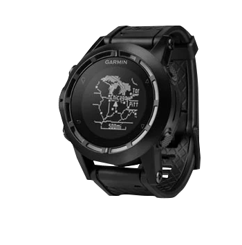 Garmin Tactix rugged GPS smartwatch, certified refurbished, black case and band