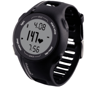 Garmin Forerunner 210 GPS watch with HRM, black, certified refurbished