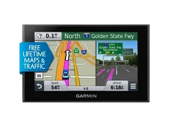 Garmin Nuvi 2539LMT NA GPS navigation device, black refurbished automotive navigator with map display.