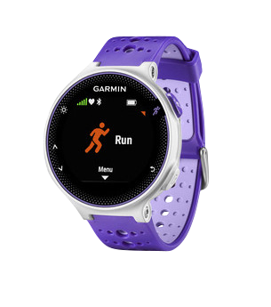 Garmin Forerunner 230 purple fitness GPS smartwatch with perforated silicone strap, refurbished