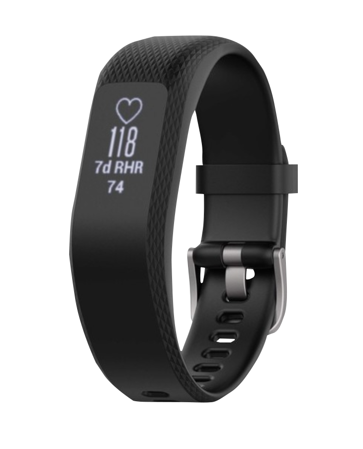 Garmin Vivosmart 3 GPS Smartwatch, black with large band, certified refurbished