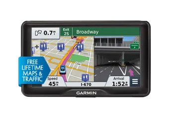 Garmin Nuvi 2797LMT GPS navigation system for vehicles, refurbished, black automotive navigator with map display